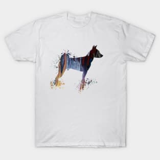 basenji dog art T-Shirt